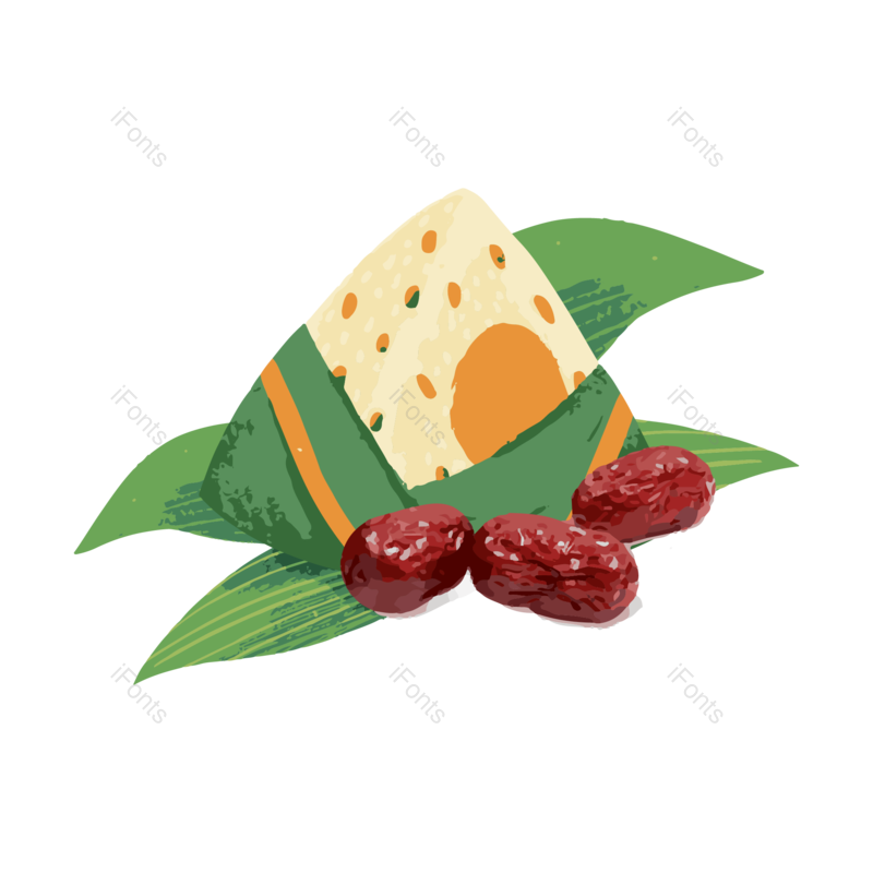 节日元素图片,端午节元素,粽子PNG,粽子叶免抠素材